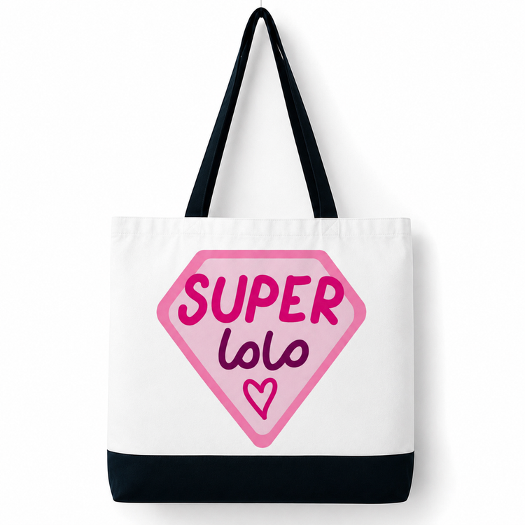 Super ماما - Spacious, Soft, Everyday Tote in Black & White