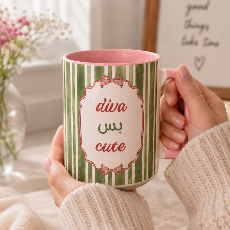 Diva بس Cute - 15 oz Ceramic Mug