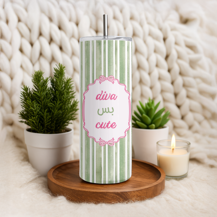 Diva بس Cute – 20 oz Lightweight Stainless Steel Tumbler