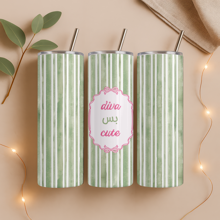 Diva بس Cute – 20 oz Lightweight Stainless Steel Tumbler