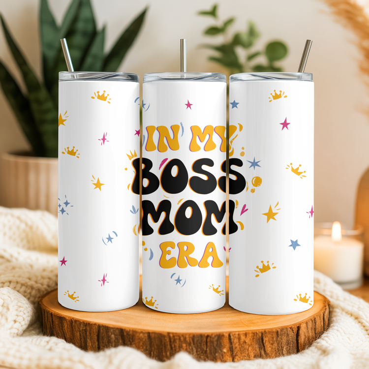 In My Boss Mom Era – 20 oz Lightweight Stainless Steel Tumbler