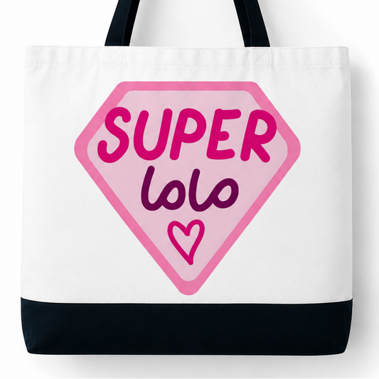 Super ماما - Spacious, Soft, Everyday Tote in Black & White