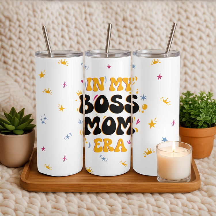 In My Boss Mom Era – 20 oz Lightweight Stainless Steel Tumbler