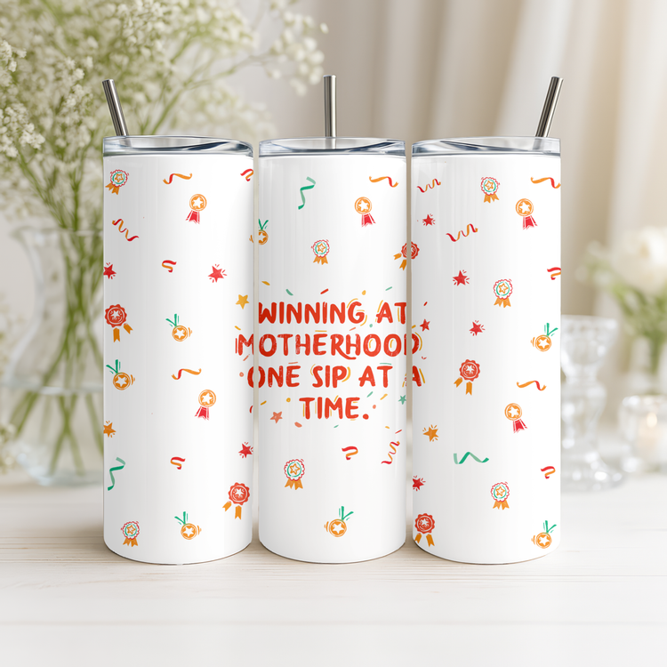 Winning at Motherhood – 20 oz Lightweight Stainless Steel Tumbler