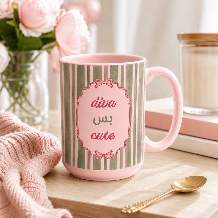 Diva بس Cute - 15 oz Ceramic Mug