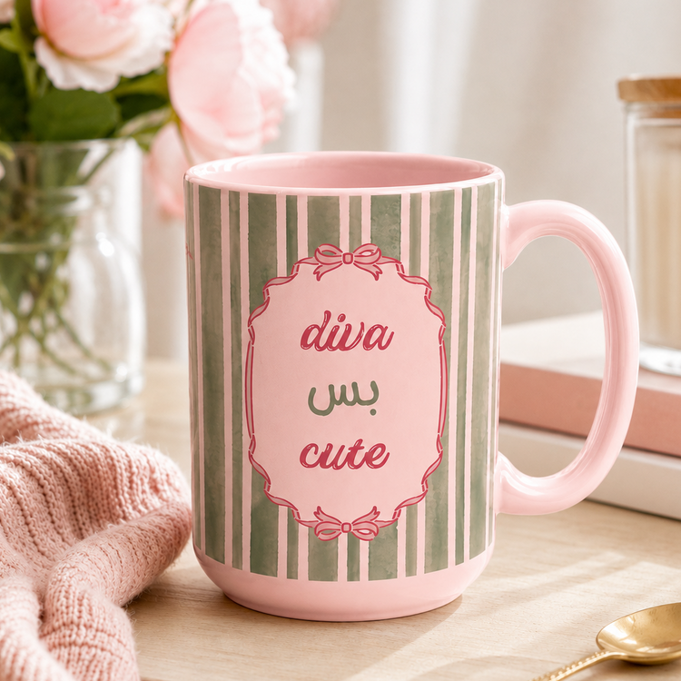 Diva بس Cute - 15 oz Ceramic Mug
