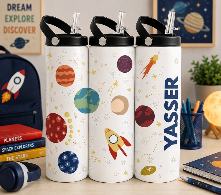 Personalized Kids 20 oz Water Bottle | Stainless Steel | Custom Name | Fun Designs for Kids