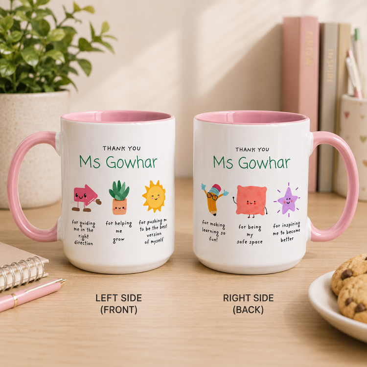 Thank You for Helping Me Grow – 15 oz Ceramic Mug (Customizable Name & Title)
