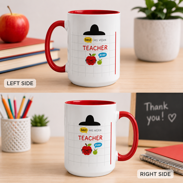 Clipboard – 15 oz Ceramic Mug (Customizable Name & Title)