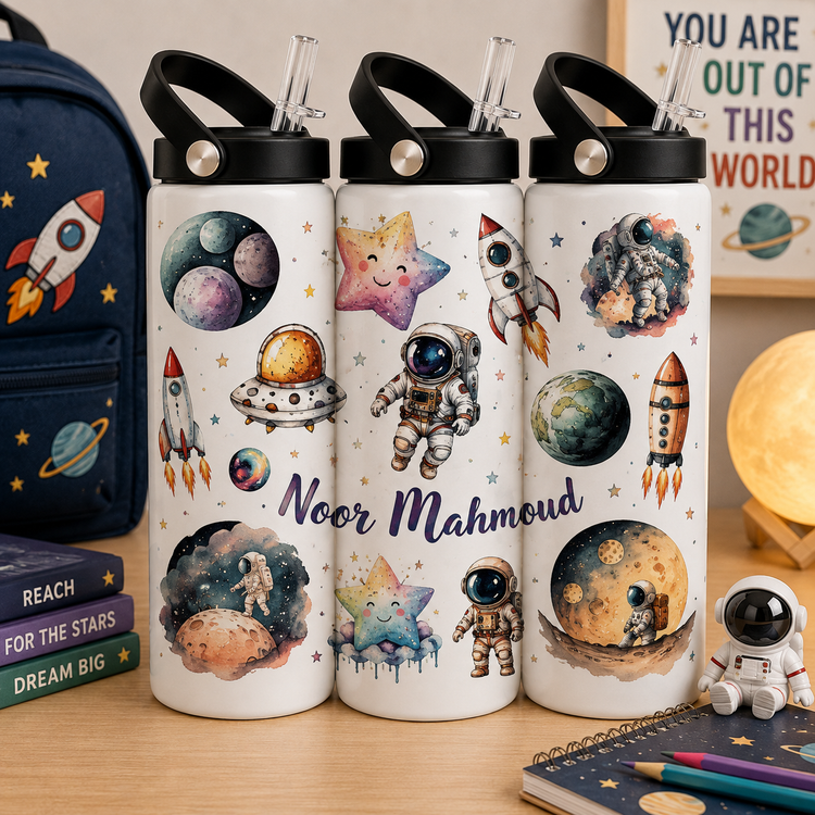 Personalized Kids 20 oz Water Bottle | Stainless Steel | Custom Name | Fun Designs for Kids