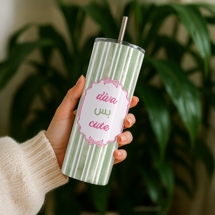 Diva بس Cute – 20 oz Lightweight Stainless Steel Tumbler