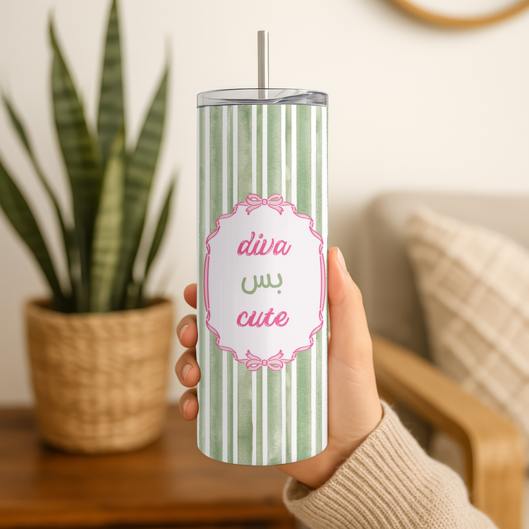 Diva بس Cute – 20 oz Lightweight Stainless Steel Tumbler