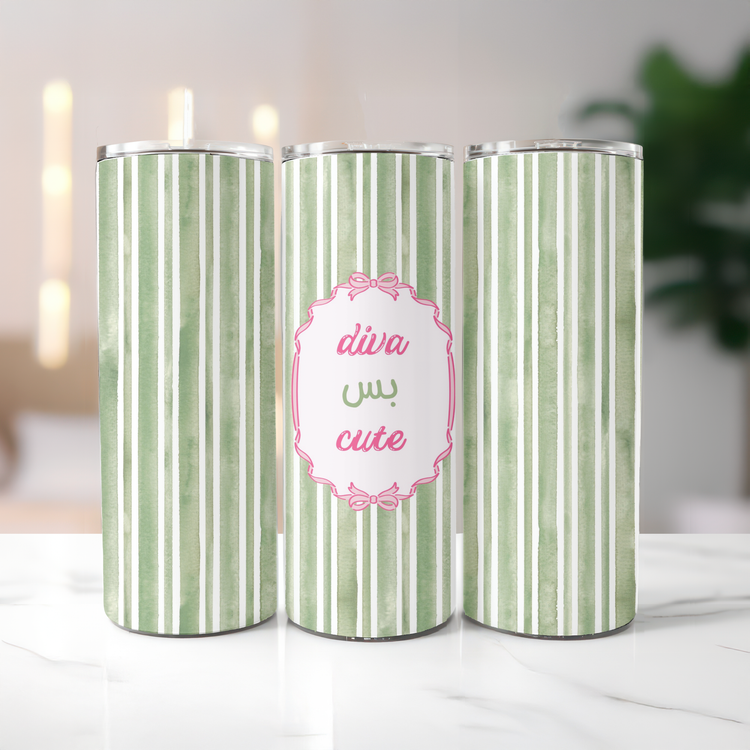 Diva بس Cute – 20 oz Lightweight Stainless Steel Tumbler