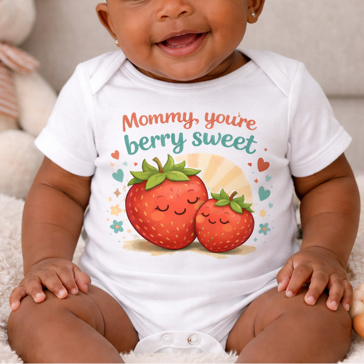 🍓 Mommy, you're berry sweet – Baby Bodysuit