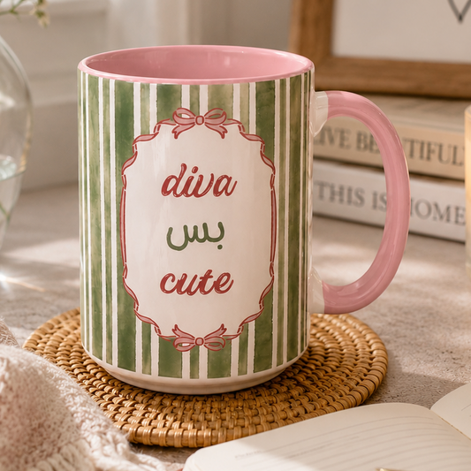 Diva بس Cute - 15 oz Ceramic Mug