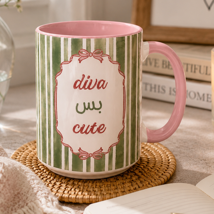 Diva بس Cute - 15 oz Ceramic Mug