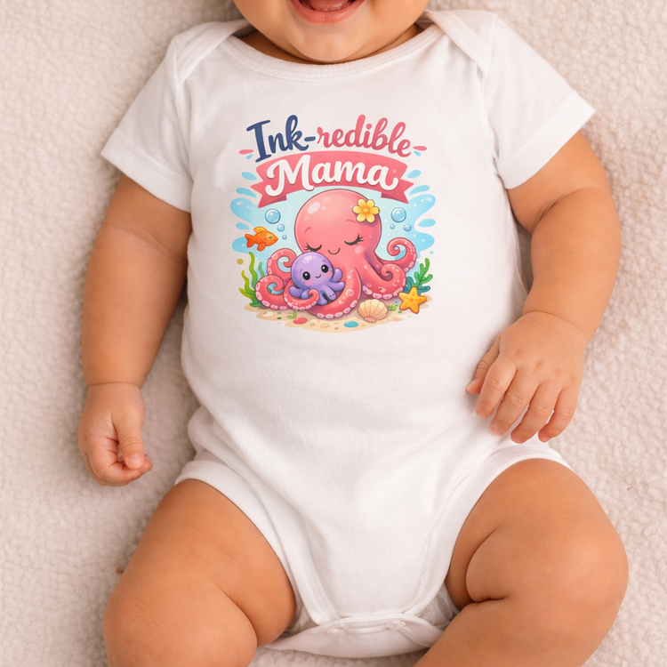 🐙 Ink-redible Mama – Baby Bodysuit