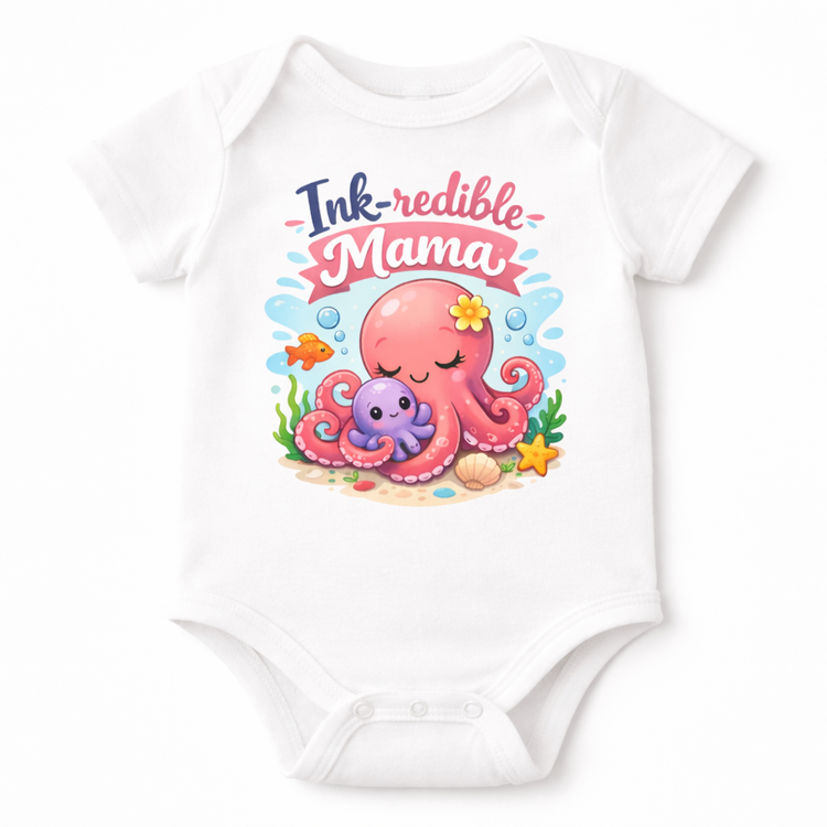 🐙 Ink-redible Mama – Baby Bodysuit
