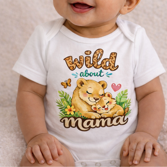 🐯 Wild about mama – Baby Bodysuit
