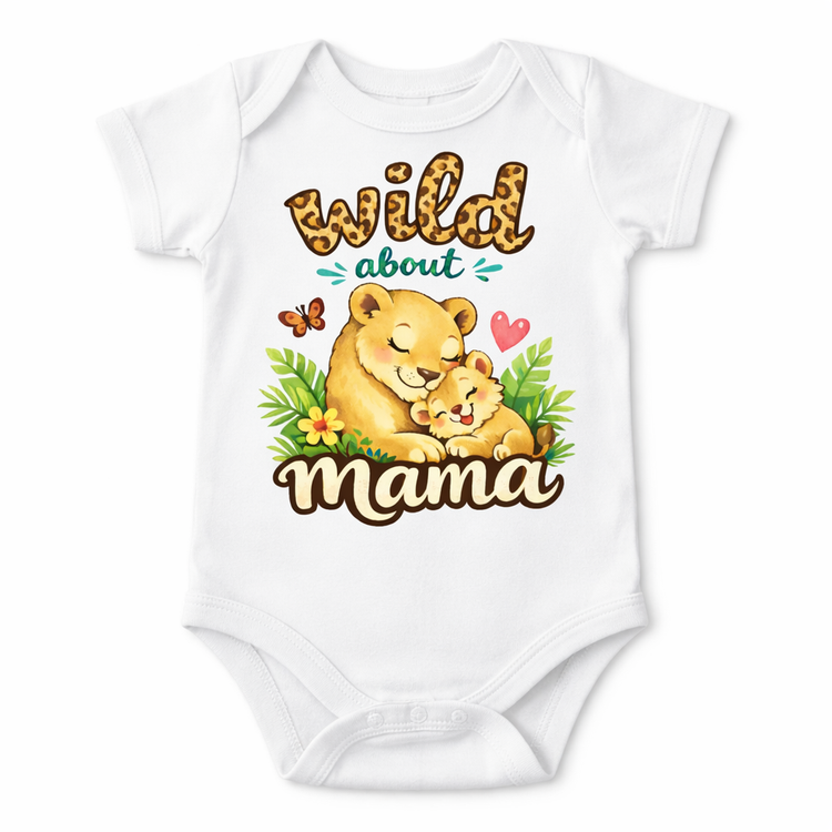 🐯 Wild about mama – Baby Bodysuit