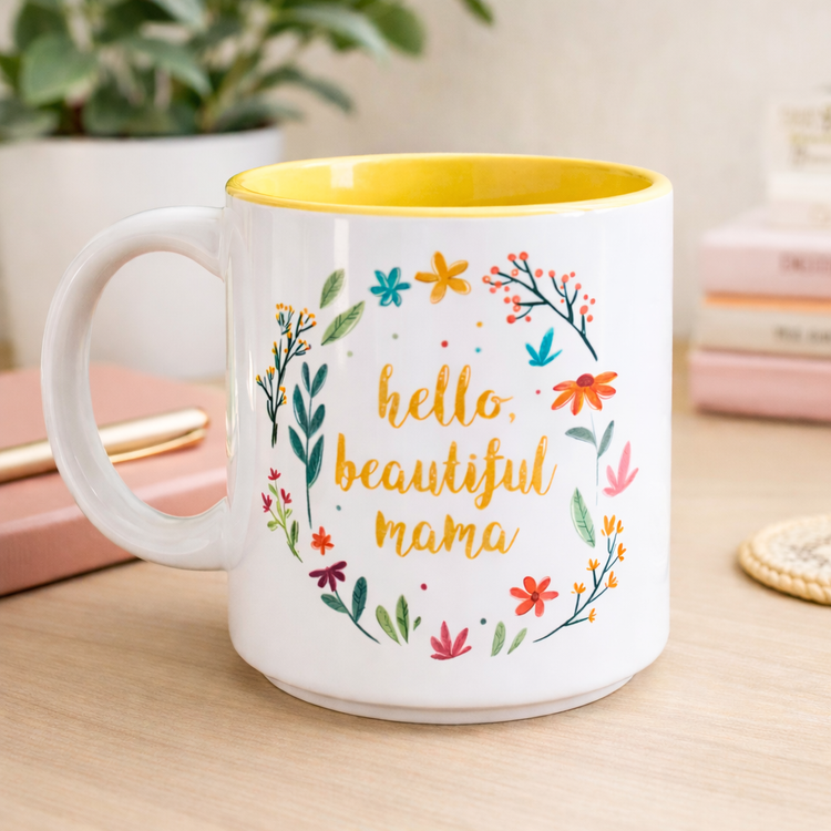 Hello Beautiful Mama – 10 oz Ceramic Mug